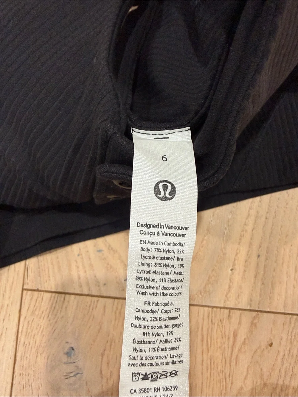 lululemon NEW athletica Black Ribbed align henley tank